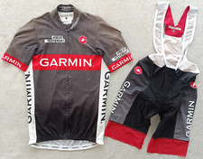 Kit de ciclismo Garmin Castelli masculino RARO cinza vermelho conjunto jersey + shorts babador tamanho P-M, usado comprar usado  Enviando para Brazil