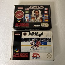 NHL 96 i Champions World Class Soccer Box i instrukcja obsługi do SNES (Super Nintendo) na sprzedaż  PL