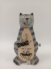 Metrónomo Gato Wittner Taktell Gris Vintage Cuerda Hecho en Alemania 8" segunda mano  Embacar hacia Mexico