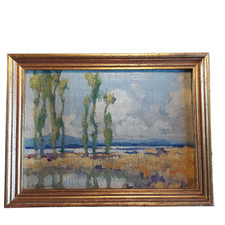 Tableau paysage lacustre d'occasion  Pouzauges