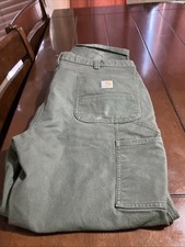 Usado, Calça Carhartt Adulto 34 Verde Carga Construção 38x32 Bolsos Roupa de Trabalho Masculina *** comprar usado  Enviando para Brazil