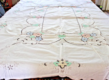 Tischdecke weiß baumwolle gebraucht kaufen  Illingen