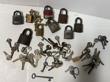 Lote Vintage Antigo 9 Fechaduras de Metal (sem chaves) e conjunto de chaves sortidas comprar usado  Enviando para Brazil