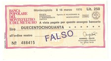 Miniassegno banca pop. usato  Italia