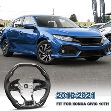 Volante de fibra de carbono Hydro Dip para Honda Civic 10ª geração Type-R 2016-2021  comprar usado  Enviando para Brazil