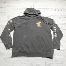 Moletom com capuz Salty Crew masculino L cinza pulôver com capuz vintage desbotado comprar usado  Enviando para Brazil