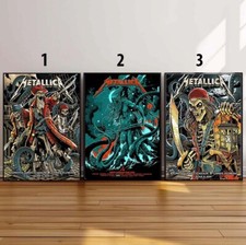Cartaz QUENTE Metallica Tampa FL junho 6,7,8 2025 M72 North American Tour 18x24 comprar usado  Enviando para Brazil
