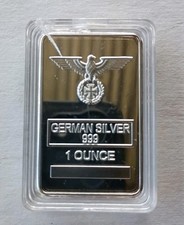 Eagle Iron Cross - 1 oz. Barra de prata alemã à prova de liga lingote em cápsula  comprar usado  Enviando para Brazil