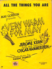 Partituras de 1939 All The Things You Are Very Warm May musical Kern Hammerstein, usado comprar usado  Enviando para Brazil