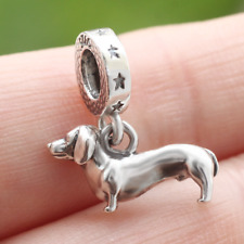 Pingente amuleto sólido 3D Dachshund salsicha cachorro em prata esterlina 925 para pulseira comprar usado  Enviando para Brazil