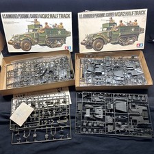 Dois porta-pessoais blindados Tamiya EUA M3A2 meia pista kit escala 1/35 35070, usado comprar usado  Enviando para Brazil
