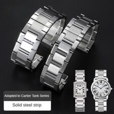 Pulseira de relógio de aço inoxidável sólido pulseira de metal 16 23 mm para Cartier Tank comprar usado  Enviando para Brazil