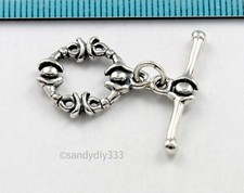 1x BALI OXIDADO PRATA ESTERLINA CORDA PONTO FECHO REDONDO 15mm #396 comprar usado  Enviando para Brazil