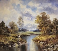 ölgemälde alpenlandschaft ha gebraucht kaufen  Hagen