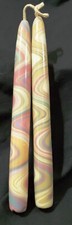 Usado, VELAS CÔNICAS com pavios unidos redemoinho pastel marmorizado creme rosa azul roxo 8" comprar usado  Enviando para Brazil