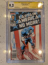 Chave CAPITÃO AMÉRICA #332 CGC 9.2 SS assinada Mike Zeck 1987 Steve Rogers renuncia, usado comprar usado  Enviando para Brazil
