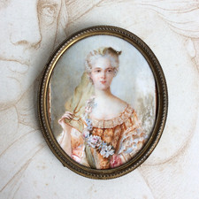 Miniature peinte xixème d'occasion  Nantes-