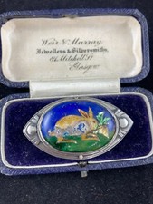 Antique silver enamel for sale  BIGGAR