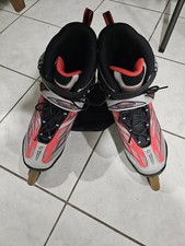 Patins masculinos em linha Rollerblade Astro 50 originais 8 preto vermelho 80mm adulto, usado comprar usado  Enviando para Brazil
