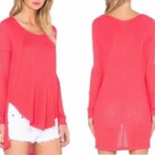 Túnica térmica Free People gotejante malha waffle rosa alta baixa manga longa tamanho XS comprar usado  Enviando para Brazil
