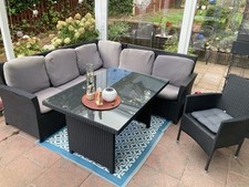 polyrattan lounge schwarz gebraucht kaufen  Hamburg