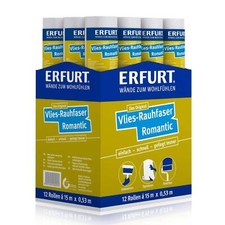 12 Rollen Erfurt Vlies Rauhfaser Romantic 95,4m² Raufaser Tapete (1,05€/1qm) comprar usado  Enviando para Brazil