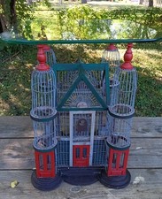 Candelabro francês vintage gaiola com tampo de mesa de vidro  comprar usado Candelabro francês vintage gaiola com tampo de mesa de vidro  comprar usado  Enviando para Brazil