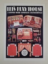 Let's Play House papel casa de bonecas quartos e móveis 1932 reprodução vintage comprar usado  Enviando para Brazil