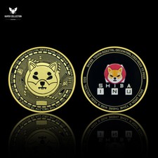 Moeda de cobre colecionável Shiba INU folheada a metal colorido relevo medalha comemorativa comprar usado  Enviando para Brazil