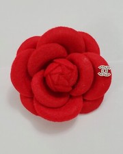 Usado, Broche vermelho camélia tecido flor de feltro comprar usado  Enviando para Brazil