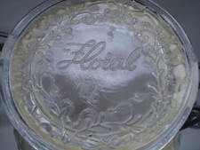 Jarro de vidro moldado floral vintage frasco de pedreiro braçadeira em relevo 3L comprar usado  Enviando para Brazil