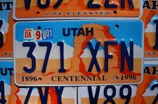 Utah license plates for sale  Boulder