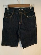 Bermuda infantil masculina 8 azul escuro jeans ajustável NOVA sem etiquetas comprar usado  Enviando para Brazil