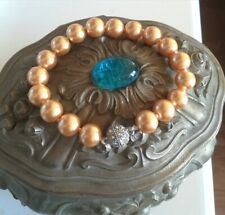 Bracciale perle dorate usato  Roma