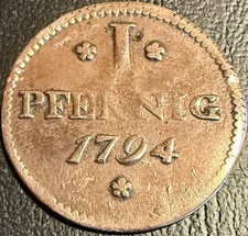 Frankfurt pfennig 1794 gebraucht kaufen  Teltow
