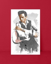 Johnny cash watercolor for sale  Costa Mesa