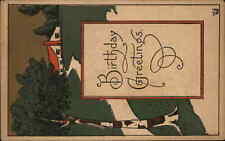 Cartão postal vintage Bernhardt Wall Arts and Crafts cabine de aniversário bétula branca c1910 comprar usado  Enviando para Brazil