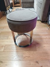 Beige velour stool for sale  BOURNEMOUTH