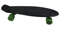 22" Skate Mini Cruiser Penny Style Board Deck Plástico Preto com Rodas Verdes comprar usado  Enviando para Brazil