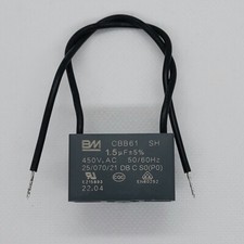 1pc CBB61 1.5uF 450V AC 2 fio BM capacitor para motor de partida do ventilador do motor do teto comprar usado  Enviando para Brazil