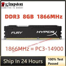 Memória RAM DIMM 240 pinos HyperX FURY DDR3 8GB 16GB 32GB 1866 MHz PC3-14900 desktop comprar usado  Enviando para Brazil