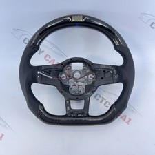 Volante de fibra de carbono personalizado para VW MK7 MK 7.5 Golf GTI Jetta Polo 13-20 comprar usado  Enviando para Brazil