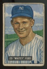 1951 Bowman Ed "Whitey" Ford RC #1 Poor comprar usado  Enviando para Brazil