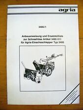 Agria 3400 schneefräse gebraucht kaufen  Dobel