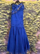 Blaues abendkleid asymmetrisch gebraucht kaufen  Calbe (Saale)