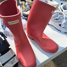glossy hunter boots red for sale  York