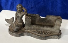 Porta-cartão de visita vintage de ferro fundido sereia estilo art nouveau decoração comprar usado  Enviando para Brazil