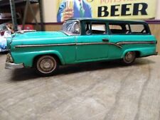 Antigo 1960 Bandai Brinquedo de Lata Ford Station Wagon Motor de Fricção Verde 12" Funcionando! comprar usado  Enviando para Brazil