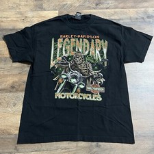 Camiseta masculina Harley Davidson múmia G grande preta morcegos Halloween motociclista comprar usado  Enviando para Brazil