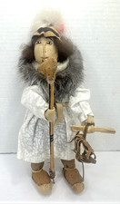 Boneca esquimó vintage 11" feita à mão por Helen H. Smith Hooper Bay Alaska Seal Hunter comprar usado  Enviando para Brazil